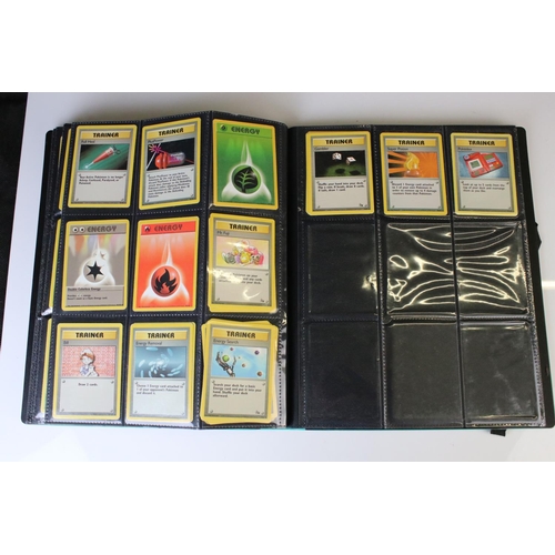 365 - Pokemon - A binder of Pokemon Trading Cards featuring Mewtwo, Machamp, Jungle Snorlax, Jolteon, Foss... 