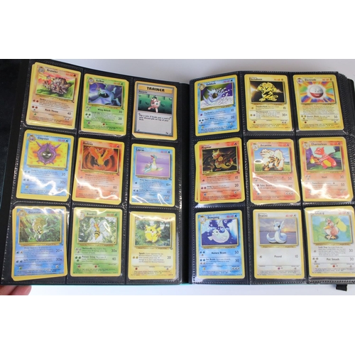 365 - Pokemon - A binder of Pokemon Trading Cards featuring Mewtwo, Machamp, Jungle Snorlax, Jolteon, Foss... 