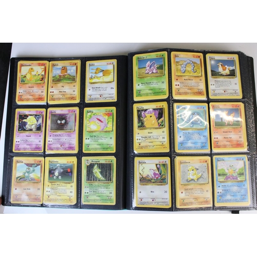 365 - Pokemon - A binder of Pokemon Trading Cards featuring Mewtwo, Machamp, Jungle Snorlax, Jolteon, Foss... 