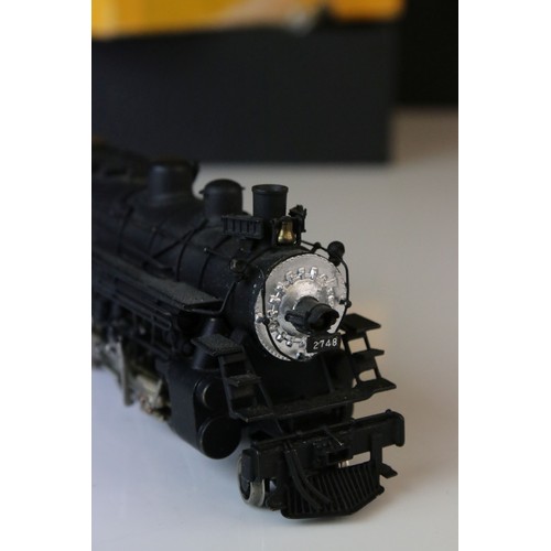 295 - Japanese HO gauge Southern Pacific 2-6-0 M21 2748 brass locomotive & tender, painted, appearing exce... 