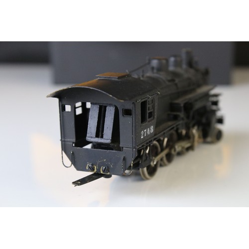 295 - Japanese HO gauge Southern Pacific 2-6-0 M21 2748 brass locomotive & tender, painted, appearing exce... 