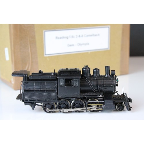 300 - Gem / Olympia HO gauge Reading I-5c 2-8-0 Camelback brass locomotive, painted, appearing vg