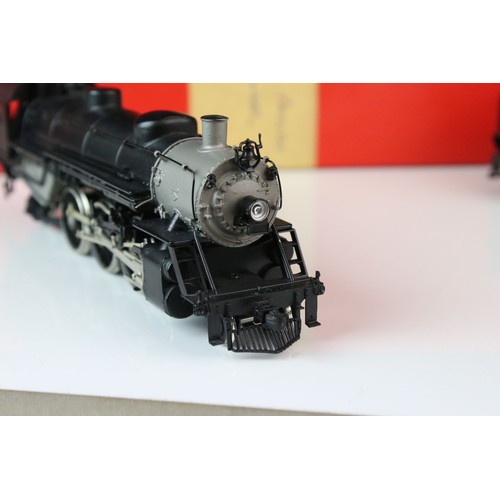 302 - Two Ho gauge brass locomotive & tenders to include Samhongsa Union Pacific 2311 2-8-2 and an unmarke... 