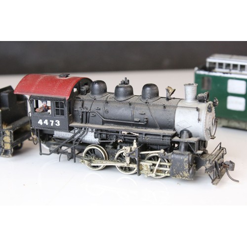 308 - RP Model HO gauge 0-6-0 4473 Union Pacific brass locomotive & tender, painted and an unmarked HO gau... 