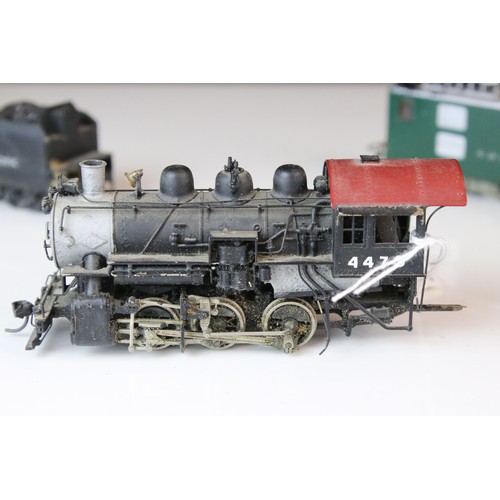 308 - RP Model HO gauge 0-6-0 4473 Union Pacific brass locomotive & tender, painted and an unmarked HO gau... 