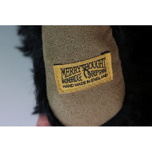 580 - Ltd edn (41/100) Merrythought Mohair Story teddy bear in black, with growler, original tag, vg