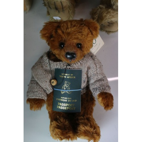 581 - Three Teddy Bear Orphanage bears with certificates, to include Republic of South Africa, Netherlands... 