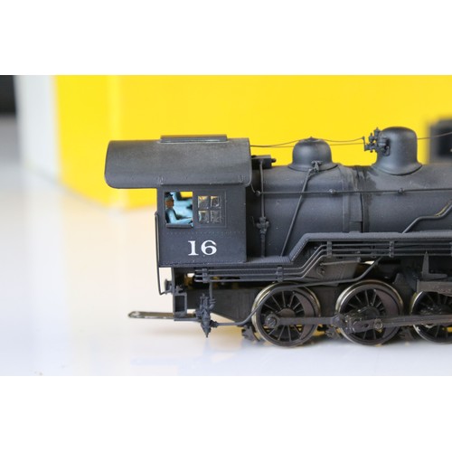 117 - Boxed Sunset Models Inc Prestige Series HO gauge B&O 0-8-0 brass locomotive & tender made in Korea, ... 