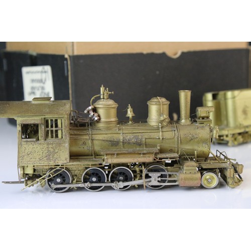 301 - Sunset Models HO gauge D & RGW 2-8-0 brass locomotive & tender by Samhongsa, unpainted, no gearbox, ... 