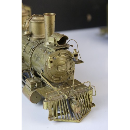 301 - Sunset Models HO gauge D & RGW 2-8-0 brass locomotive & tender by Samhongsa, unpainted, no gearbox, ... 