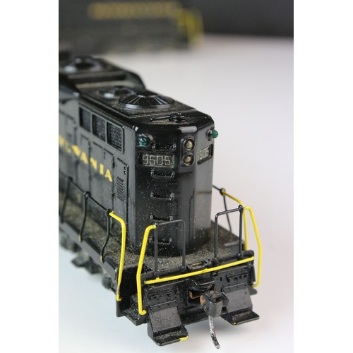 306 - Four Tenshodo HO gauge PPR Diesel brass locomotives, all painted, good overall with some wear