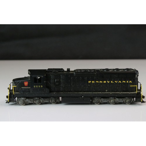 306 - Four Tenshodo HO gauge PPR Diesel brass locomotives, all painted, good overall with some wear