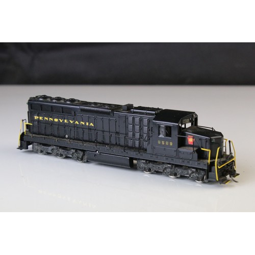 306 - Four Tenshodo HO gauge PPR Diesel brass locomotives, all painted, good overall with some wear