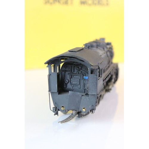 311 - Boxed Sunset Models HO gauge Santa Fe 2-8-2 3278 brass locomotive & tender, painted, appearing excel... 