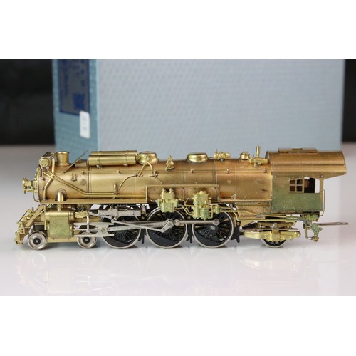 312 - Boxed Custom Brass NJ ST-219 NTNH & H Class I-4 4-6-2 brass locomotive & tender (Japan), unpainted, ... 