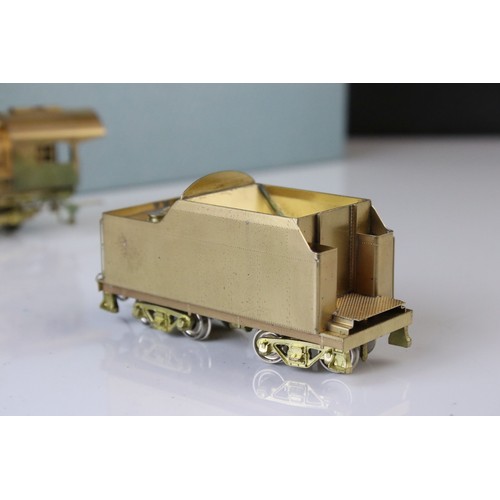 312 - Boxed Custom Brass NJ ST-219 NTNH & H Class I-4 4-6-2 brass locomotive & tender (Japan), unpainted, ... 