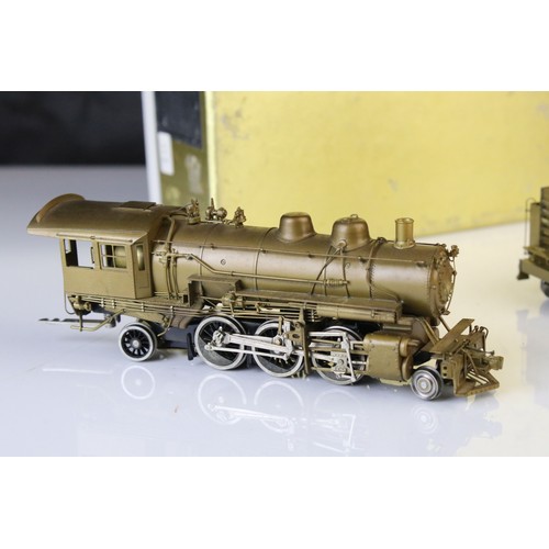 313 - Boxed NorthWest Short Line HO gauge brass CMS&P Prairie Class K-1 2-6-2 with clear vision tender, un... 