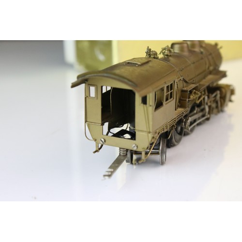 313 - Boxed NorthWest Short Line HO gauge brass CMS&P Prairie Class K-1 2-6-2 with clear vision tender, un... 