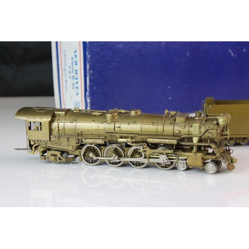 314 - Boxed Custom Brass NJ HO gauge New Haven Class R-3a 4-8-2 ST-218 (Korea), unpainted, appearing excel... 