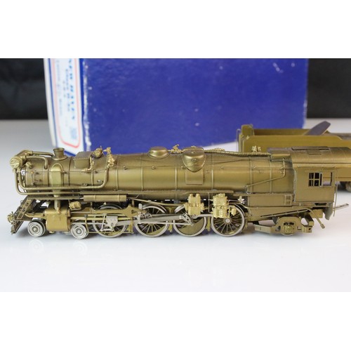 314 - Boxed Custom Brass NJ HO gauge New Haven Class R-3a 4-8-2 ST-218 (Korea), unpainted, appearing excel... 