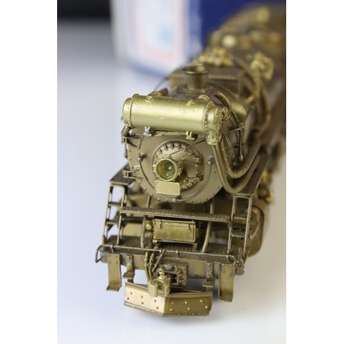 314 - Boxed Custom Brass NJ HO gauge New Haven Class R-3a 4-8-2 ST-218 (Korea), unpainted, appearing excel... 