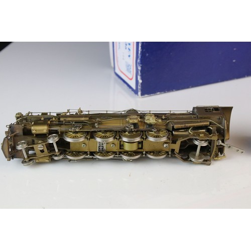 314 - Boxed Custom Brass NJ HO gauge New Haven Class R-3a 4-8-2 ST-218 (Korea), unpainted, appearing excel... 