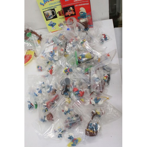 475 - 200 + Playworn Smurf figurines, to include Schleich, Peyo, Bully, etc, plus Windsurfer, Snail & Wago... 