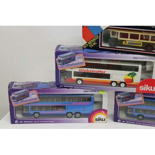 1162 - 10 x Boxed diecast models to include 4 x Siku featuring 3121 Linienbus and 3 x 3814 MB-Reisebus, 2 x... 