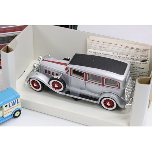 1220 - 15 x Boxed diecast and wooden models to include 4 x Corgi featuring C821 1929 Thornycroft and C1143/... 