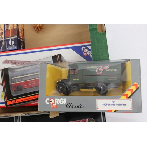 1220 - 15 x Boxed diecast and wooden models to include 4 x Corgi featuring C821 1929 Thornycroft and C1143/... 