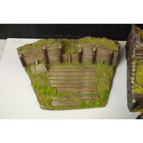 1308 - Quantity of figure sets and parts to include pre-formed diorama bases (gun position, fortified gates... 