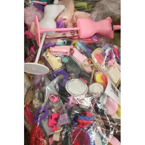 576 - Large group of cirac 1990s onwards dolls featuring Barbie, Brats, Disney etc, with many accessories,... 