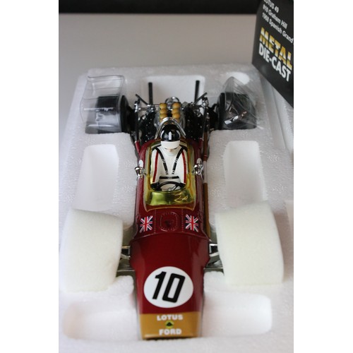 1192 - Boxed ltd edn 1:18 Quartzo 18214 Classic Grand Prix Lotus 49 #10 Graham Hill 1968 Spanish Grand Prix... 