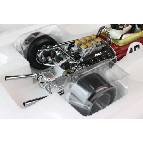 1192 - Boxed ltd edn 1:18 Quartzo 18214 Classic Grand Prix Lotus 49 #10 Graham Hill 1968 Spanish Grand Prix... 