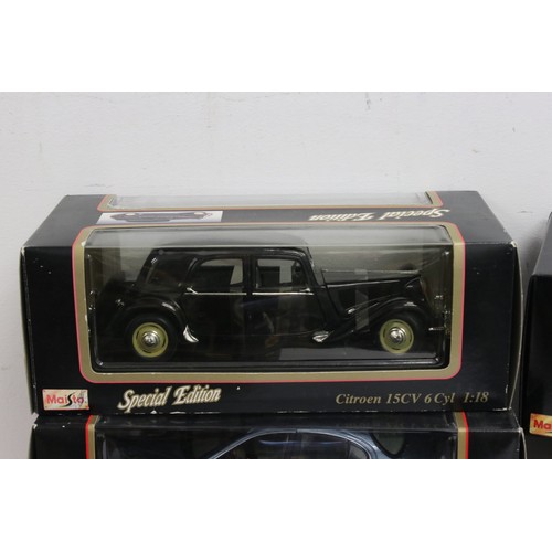 1210 - Eight boxed Maisto diecast models to include 7 x 1:18 scale models featuring Jaguar XK8, Jaguar XJ22... 