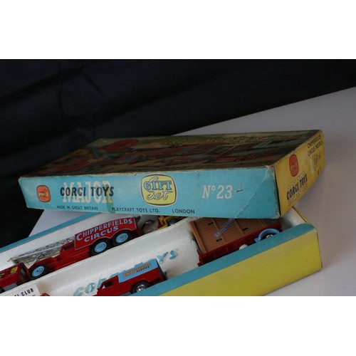 1295A - Boxed Corgi Major No 23 Chipperfields Circus Models Gift Set, complete and vg, grubby box but gd ove... 