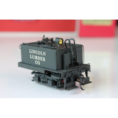 215 - Boxed Key Imports HO gauge Feather River Shay brass locomotive & tender, made in Korea by Samhongsa,... 