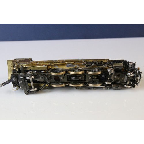 304 - HO gauge 4-6-2 brass locomotive & tender, unmarked, appears excellent, in custom box