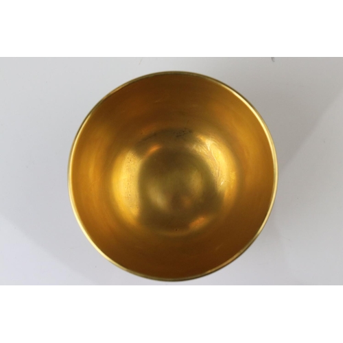 4 - A late 20th century Royal Worcester bowl with gilded interior and berry and fruit decoration signed ... 