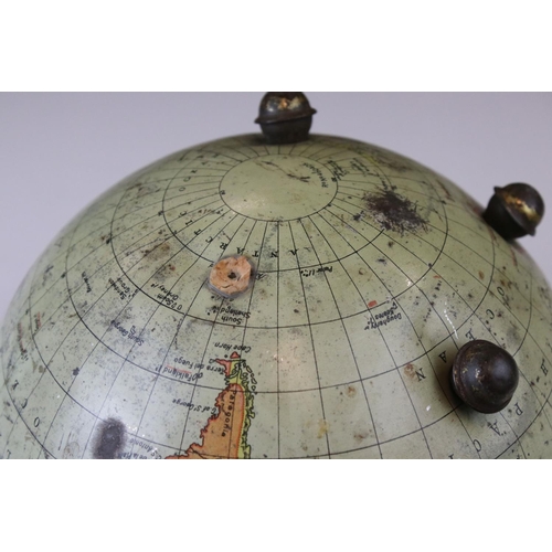 128 - A  vintage novelty Huntley And Palmers biscuit tin in the form of a globe.