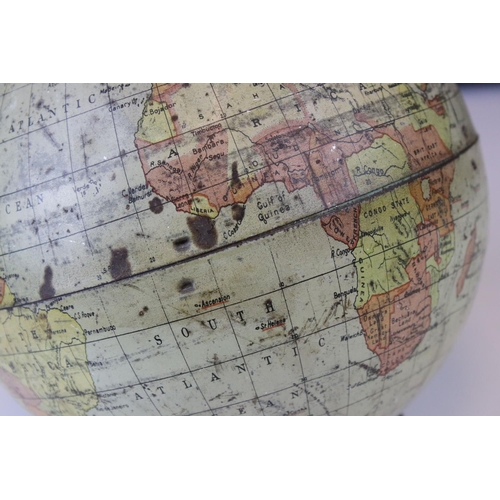 128 - A  vintage novelty Huntley And Palmers biscuit tin in the form of a globe.