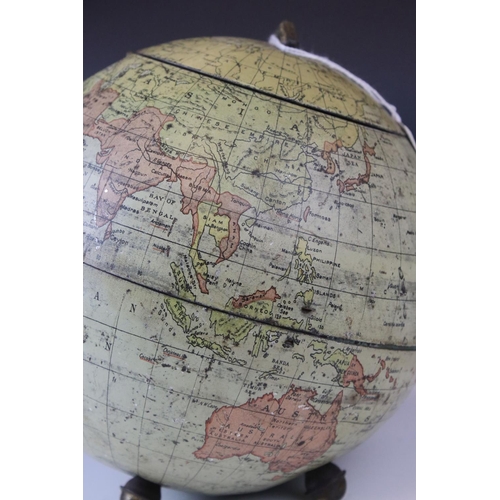 128 - A  vintage novelty Huntley And Palmers biscuit tin in the form of a globe.