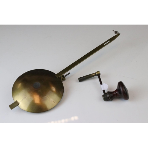 147 - An antique brass desk top pen tray.