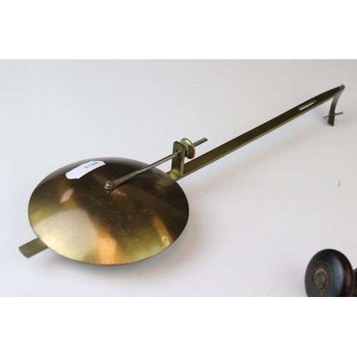 147 - An antique brass desk top pen tray.
