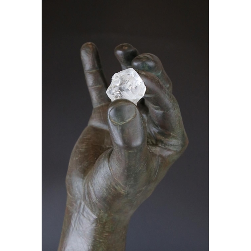 150 - A Lorenzo Quinn bronze resin Sculpture titled In Perspective with COA artist proofs number 1 of 49.