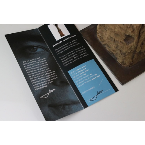 150 - A Lorenzo Quinn bronze resin Sculpture titled In Perspective with COA artist proofs number 1 of 49.