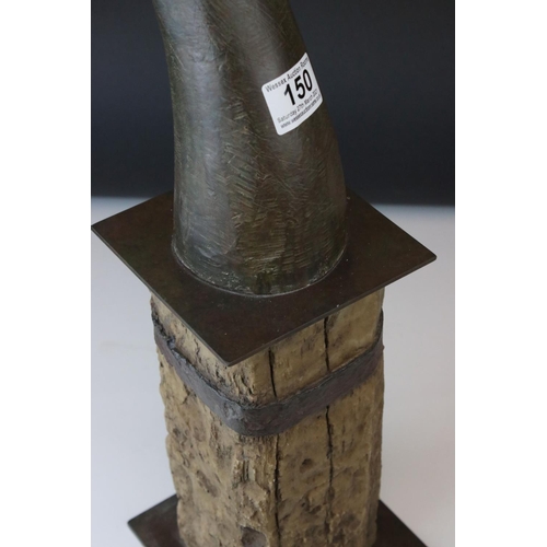 150 - A Lorenzo Quinn bronze resin Sculpture titled In Perspective with COA artist proofs number 1 of 49.
