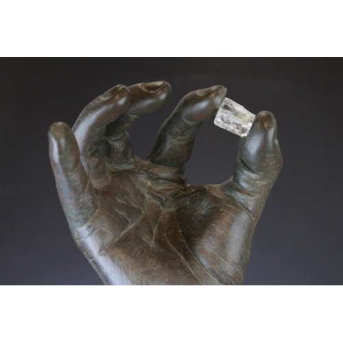 150 - A Lorenzo Quinn bronze resin Sculpture titled In Perspective with COA artist proofs number 1 of 49.