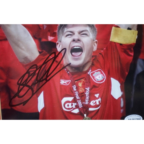 Sold at Auction: Steven Gerrard signed Liverpool Istanbul 2005