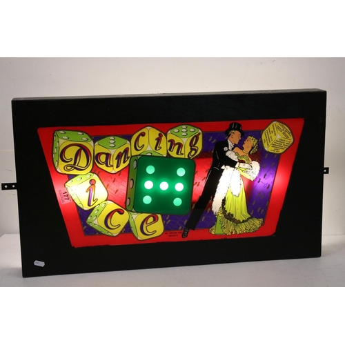 177 - Illuminated Amusement's / Casino  Wall Light Sign ' Dancing on Ice ', produced by Harry Levy Amuseme... 